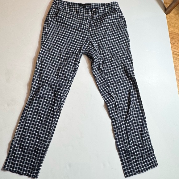 Amanda & Chelsea Pants - Amanda & Chelsea Navy and White Plaid Pants